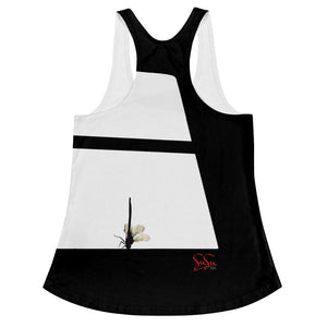 Cat with Dragonfly Racerback Tank