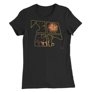 Ari+Gato Fireworks Women’s Slim Fit T-Shirt